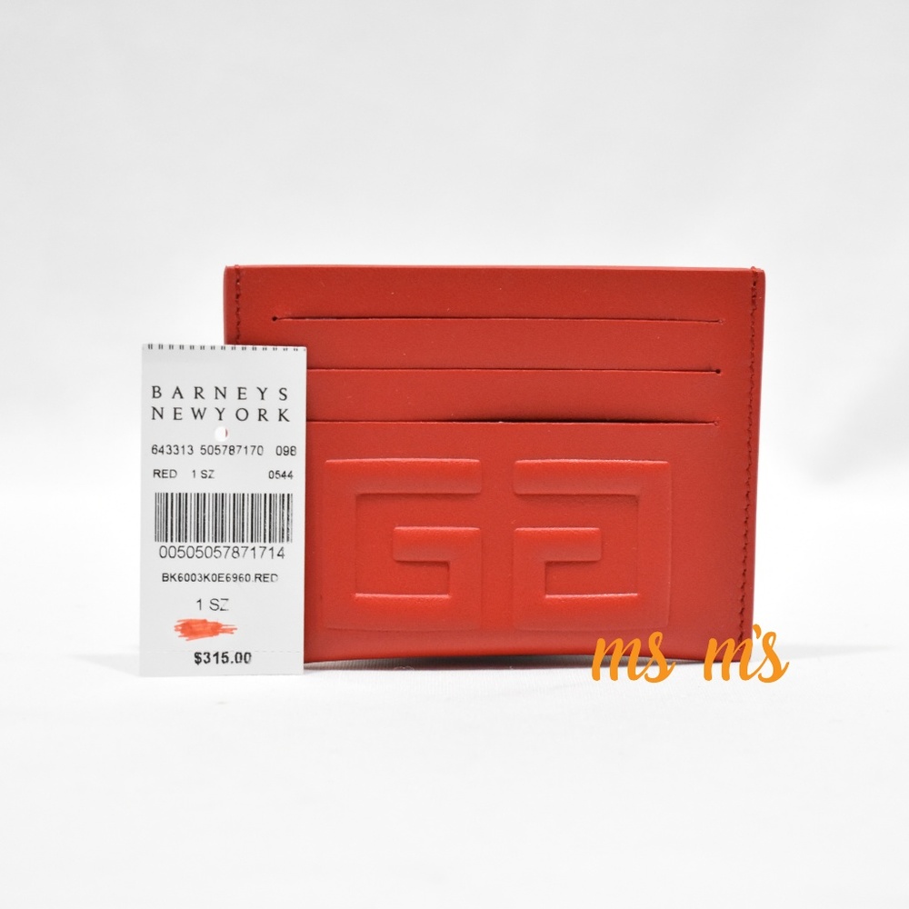 NWT GIVENCHY G Emblem RED Card Case